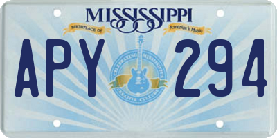 MS license plate APY294