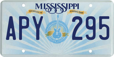 MS license plate APY295