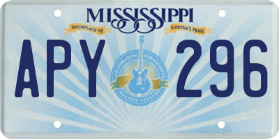 MS license plate APY296