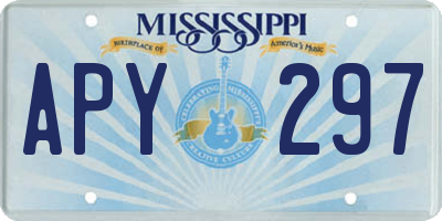 MS license plate APY297