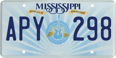 MS license plate APY298