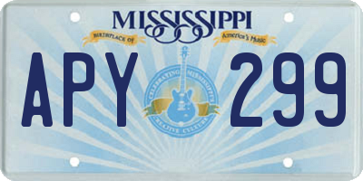 MS license plate APY299