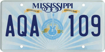 MS license plate AQA109