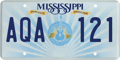 MS license plate AQA121