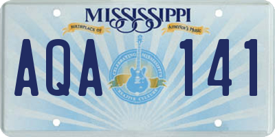 MS license plate AQA141