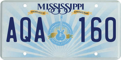 MS license plate AQA160