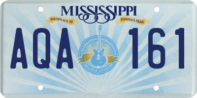 MS license plate AQA161