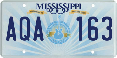 MS license plate AQA163