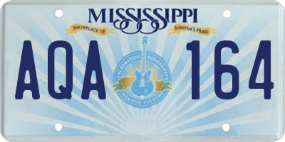 MS license plate AQA164