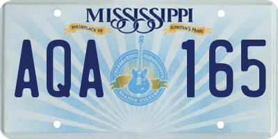 MS license plate AQA165