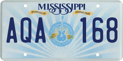 MS license plate AQA168