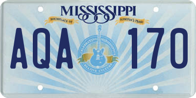 MS license plate AQA170
