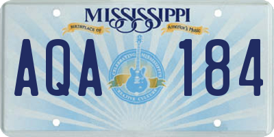 MS license plate AQA184