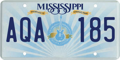 MS license plate AQA185
