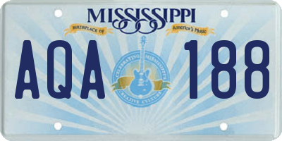 MS license plate AQA188