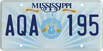 MS license plate AQA195