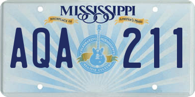 MS license plate AQA211