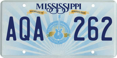 MS license plate AQA262