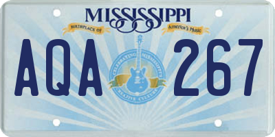 MS license plate AQA267