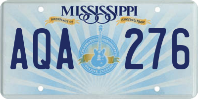 MS license plate AQA276