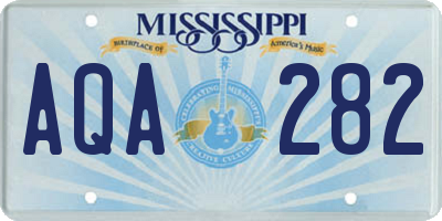 MS license plate AQA282