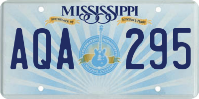 MS license plate AQA295