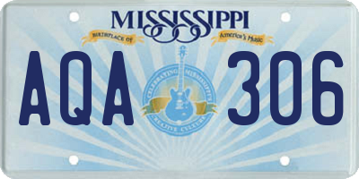 MS license plate AQA306