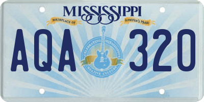 MS license plate AQA320