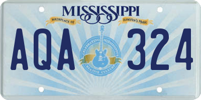 MS license plate AQA324