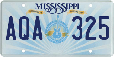 MS license plate AQA325