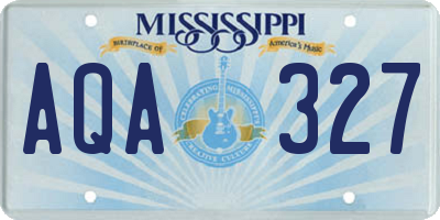MS license plate AQA327