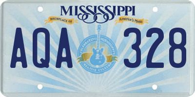 MS license plate AQA328
