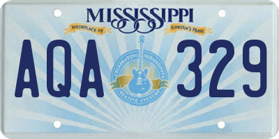 MS license plate AQA329