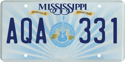 MS license plate AQA331