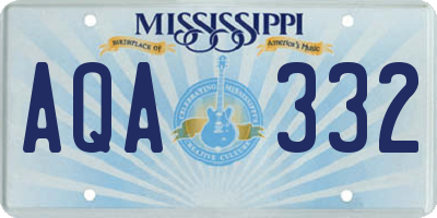 MS license plate AQA332