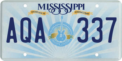 MS license plate AQA337