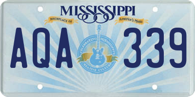 MS license plate AQA339