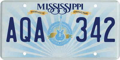 MS license plate AQA342