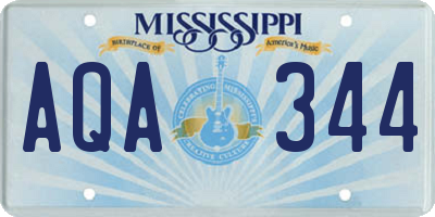 MS license plate AQA344