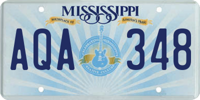 MS license plate AQA348