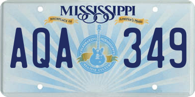 MS license plate AQA349