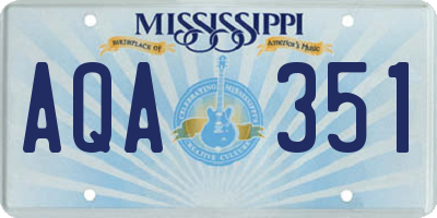 MS license plate AQA351
