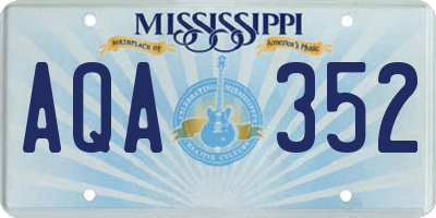MS license plate AQA352