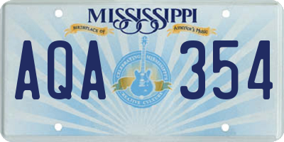 MS license plate AQA354