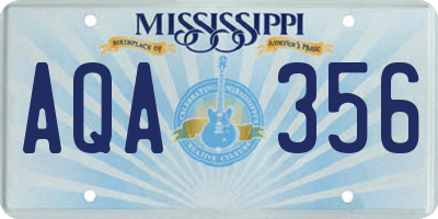 MS license plate AQA356