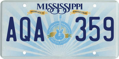 MS license plate AQA359