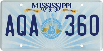 MS license plate AQA360