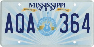 MS license plate AQA364