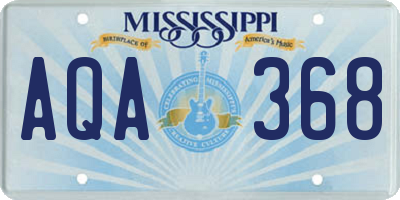 MS license plate AQA368
