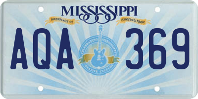 MS license plate AQA369